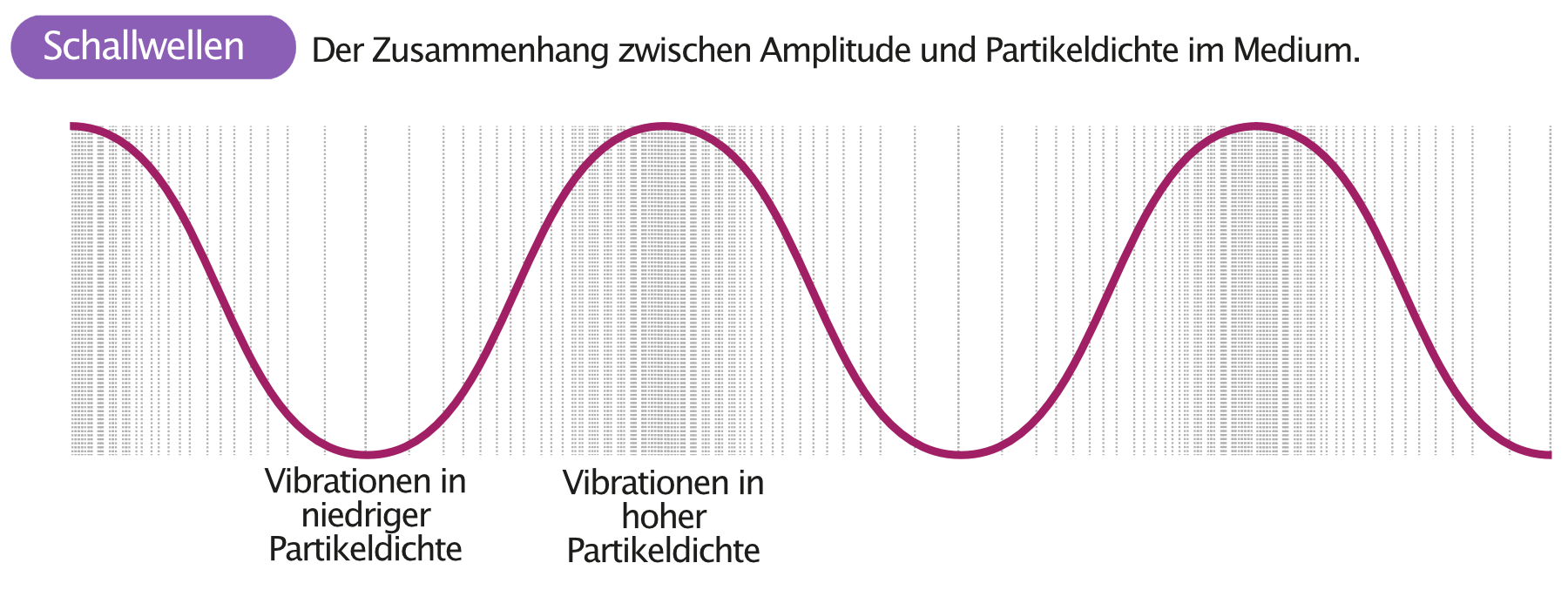 Abbildung 3. Der Zusammenhang zwischen Amplitude und Partikeldichte im Medium.